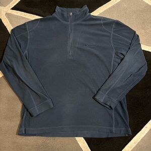 Navy blue Columbia lightweight quarter zip long sleeve top